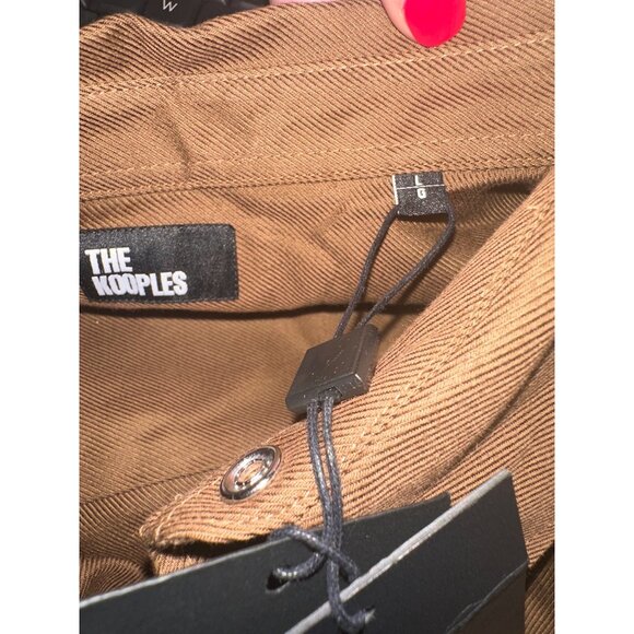 The Kooples Mens Brown Shirt With Shoulder Tabs & Patch Pockets - Picture 6 of 8